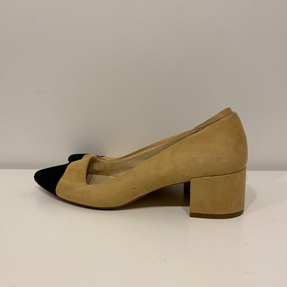 Zara Two Toned Faux Suede Pointy Toe Heels - Picture 5 of 6